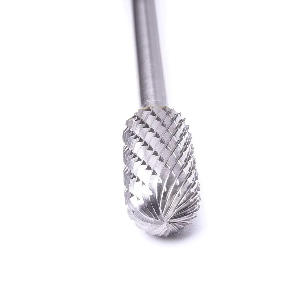 TJATSE Extra Long Shank Tungsten Carbide Burr 1/2 Inch Head | Double Cut for Hard Materials - view 3
