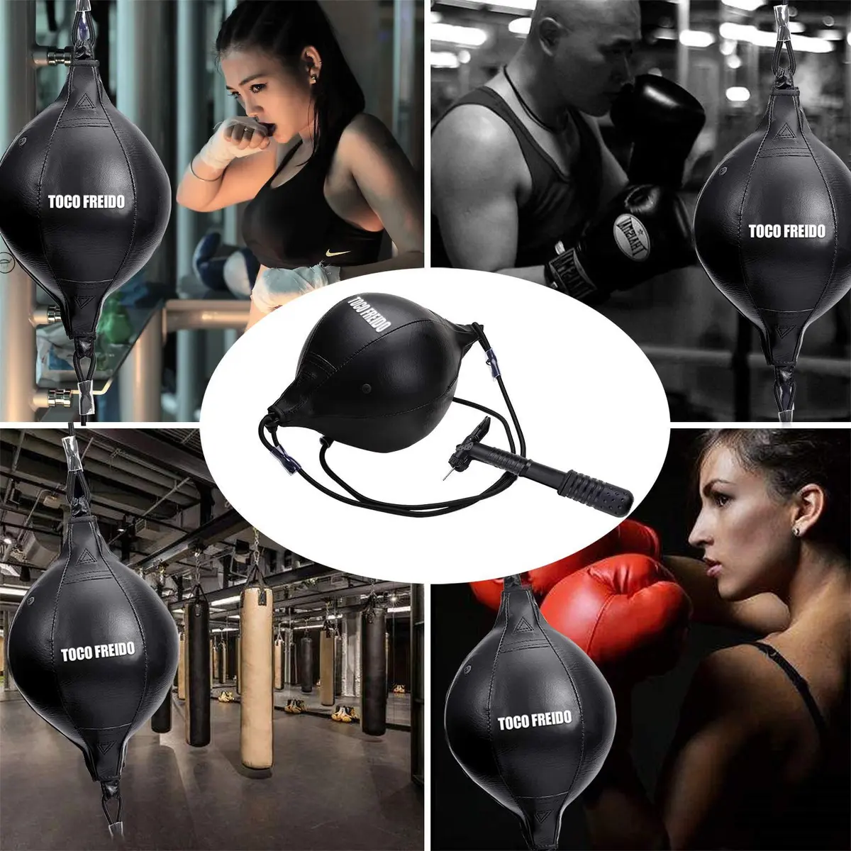 TOCO FREIDO PU Leather Double End Punching Ball 20cm (7.87") | MMA Boxing Training Agility - view 2