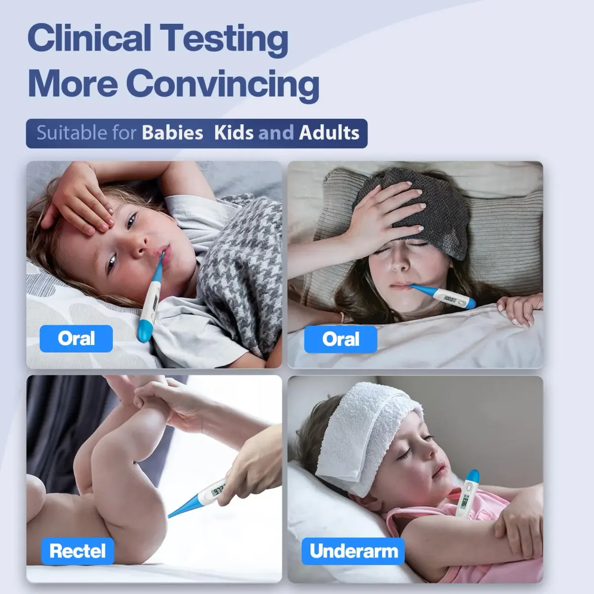 Boncare Digital Oral Thermometer for Adults & Kids, Light Blue | Fast & Accurate 10-Second Reading - view 4