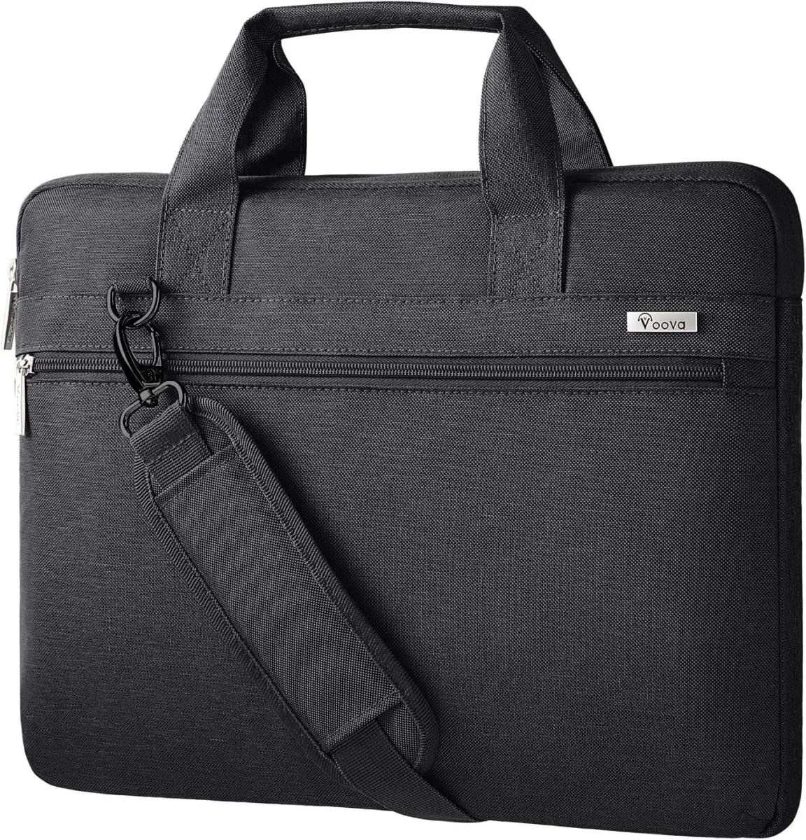 Voova 17.3-17 Inch Laptop Bag, Black Messenger Bag with Shoulder Strap | Water-Resistant 360° Protective Case for Laptops up to 17.3" - main product image