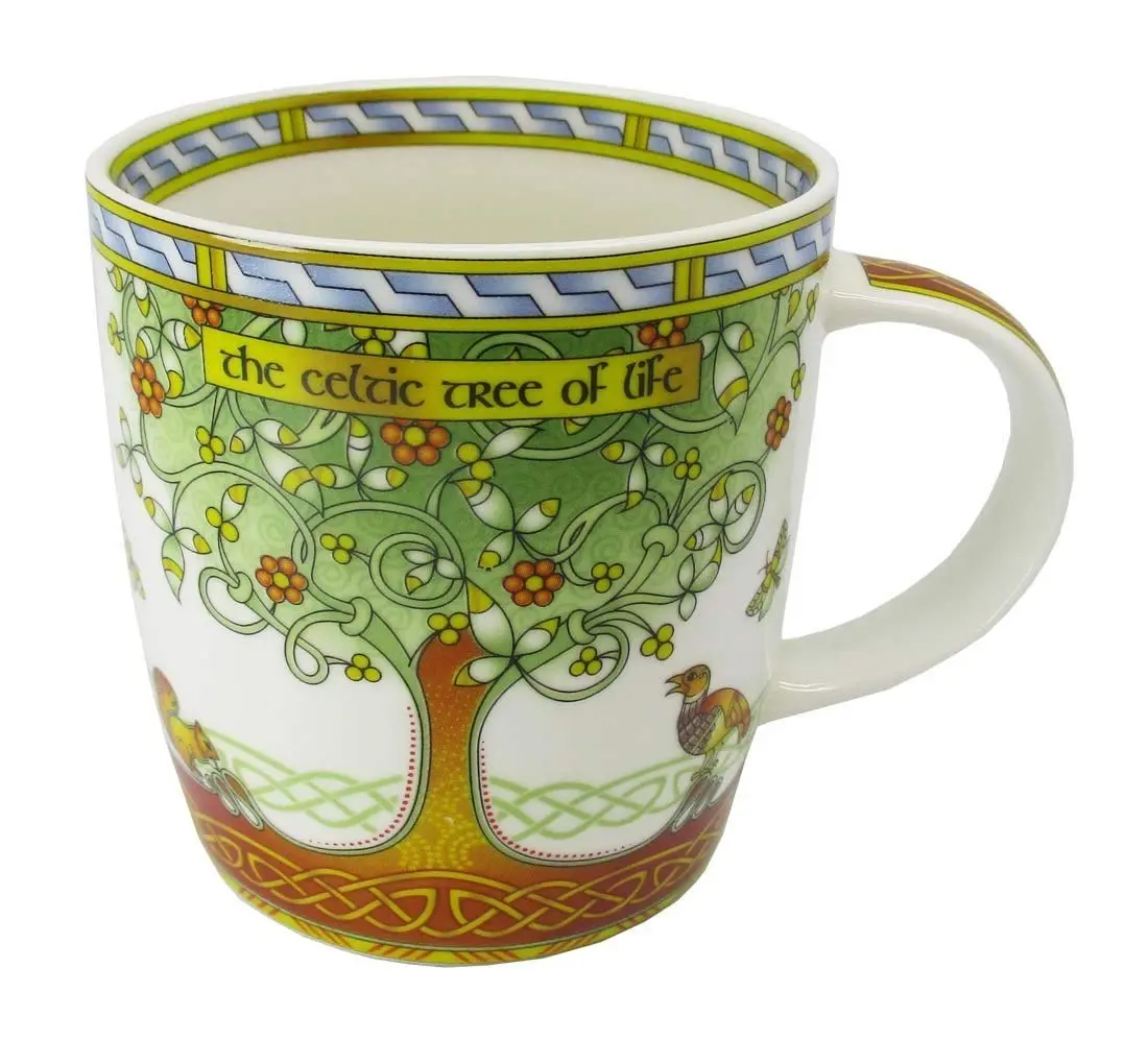 Royal Tara Celtic Tree of Life Bone China Mug 370ml | Elegant Celtic Design for Daily Use - main product image