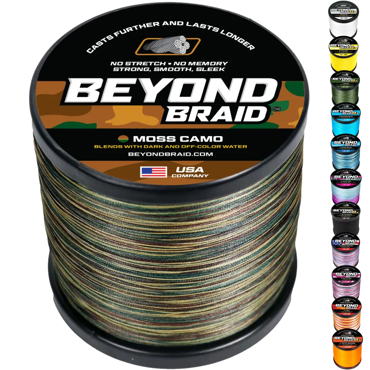 Beyond Braid Moss Camo 10lb 500 Yards | Ultra-Strong, No Stretch, Camouflage Design for Indian Anglers - main product image
