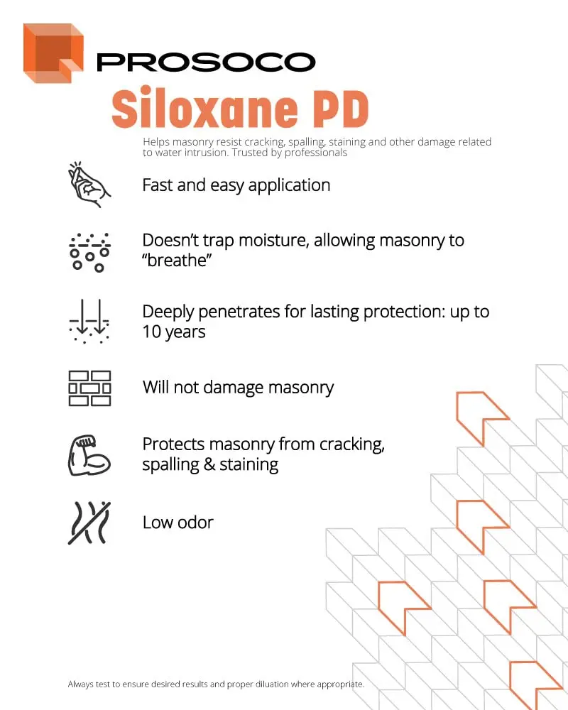 Prosoco Sure Klean Weather Seal Siloxane PD 1 gal | Water-Based Brick Sealer with Long-Lasting Protection - view 5