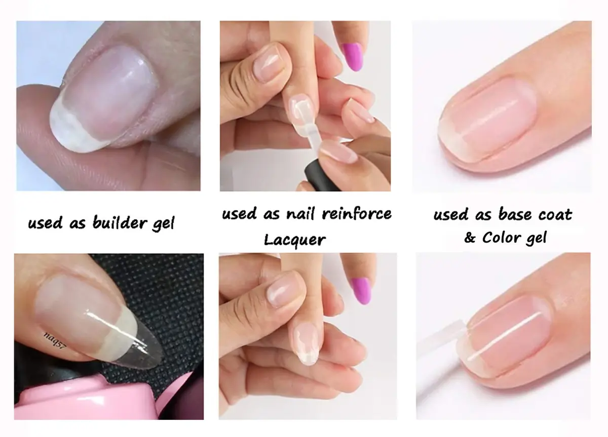 AIMEILI Builder Base Clear Sheer Color Gel, 6x10ml | No Wipe, Vegan, Hema-Free, Soak Off - view 8