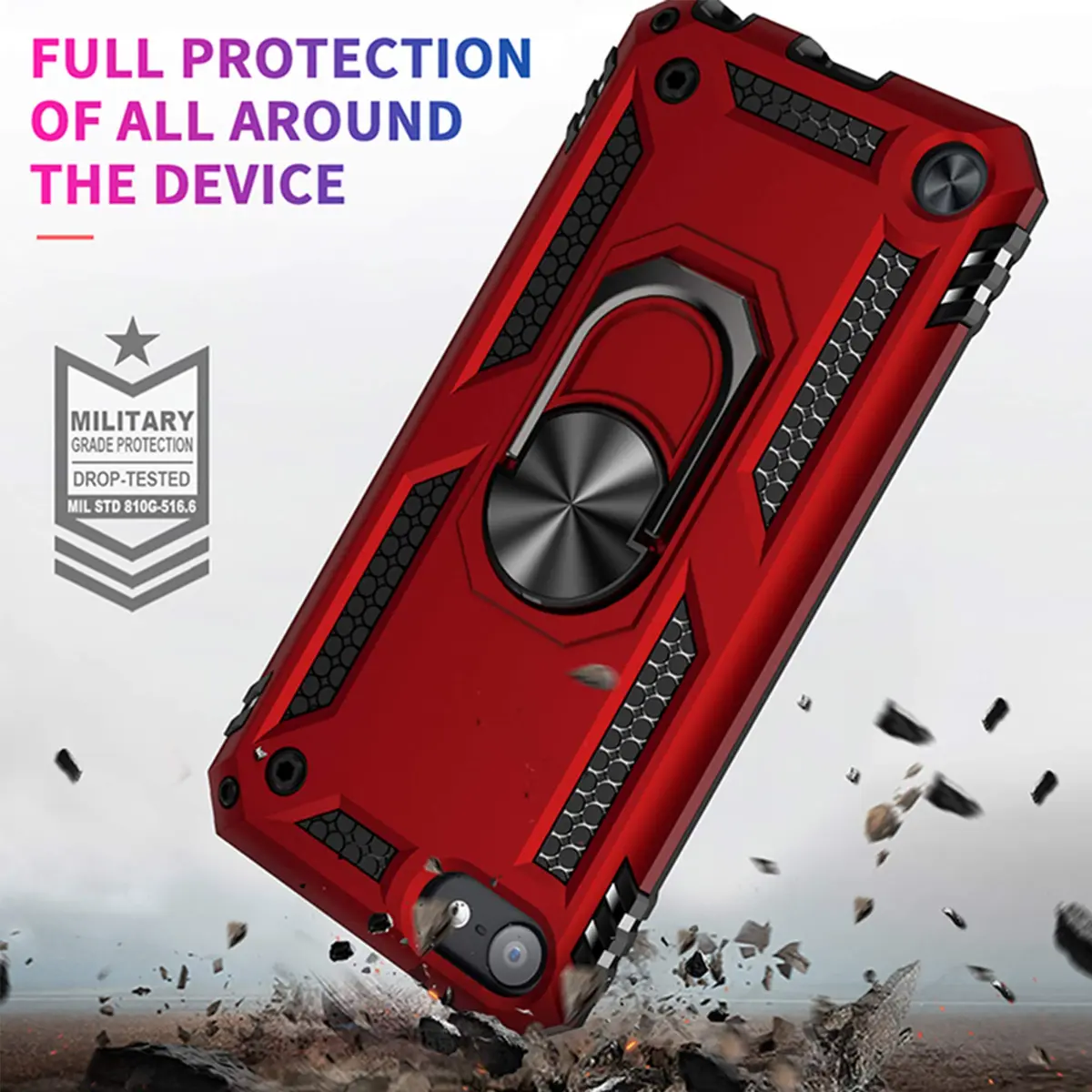 ULAK for iPod Touch 7/6/5 Case with 2HD Screen Protectors | Heavy Duty Drop & Scratch Protection - view 3