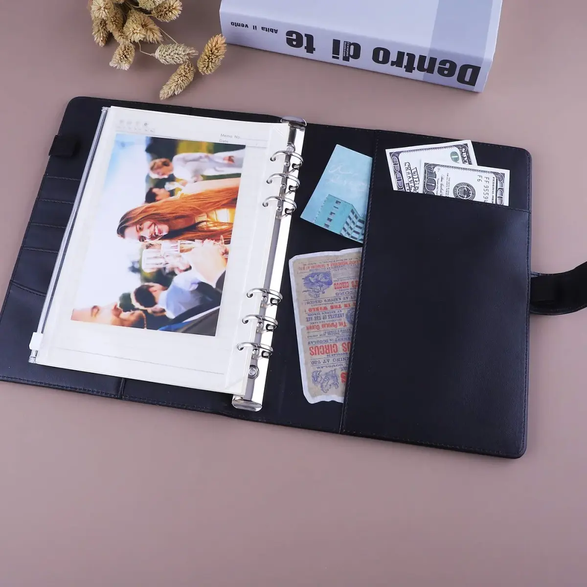 Antner A5 Binder 6 Ring Refillable Notebook Planner Cover Black | Holds 80-100 Sheets - view 4