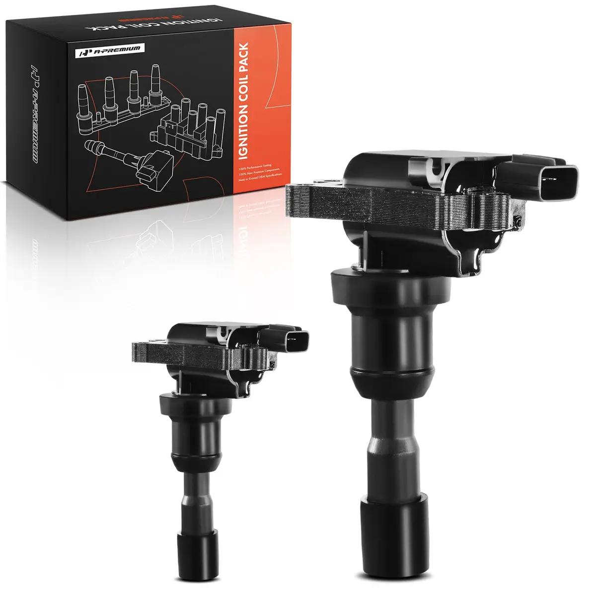 A-Premium Ignition Coil Packs for Mitsubishi Lancer 2.0L Turbocharged 2004-2005 | Set of 2 - main product image