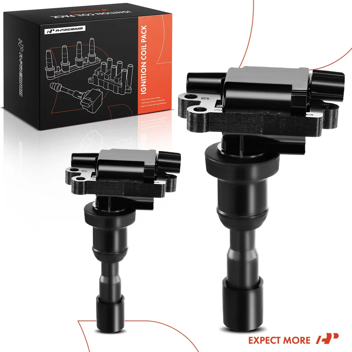 A-Premium Ignition Coil Packs for Mitsubishi Lancer 2.0L Turbocharged 2004-2005 | Set of 2 - view 8