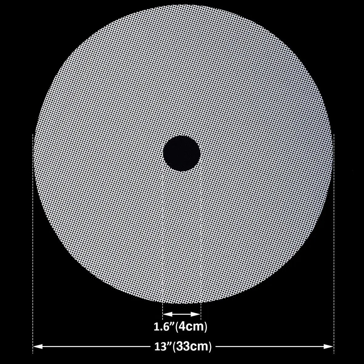 Blulu 4 Pcs 13 Inch Round Silicone Dehydrator Sheets Non Stick Food Dehydrator Mats Reusable Silicone Steamer Mesh Baking Mat for Fruit Dryer - view 2
