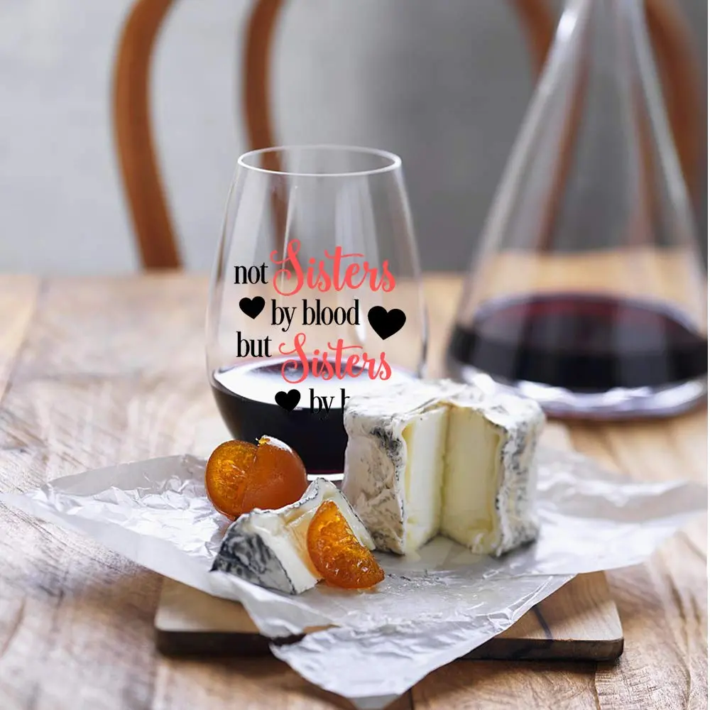 Perfectinsoy Sister Stemless Wine Glass - Heartfelt Gift for Women, 15 Oz | Funny Birthday Idea - view 6