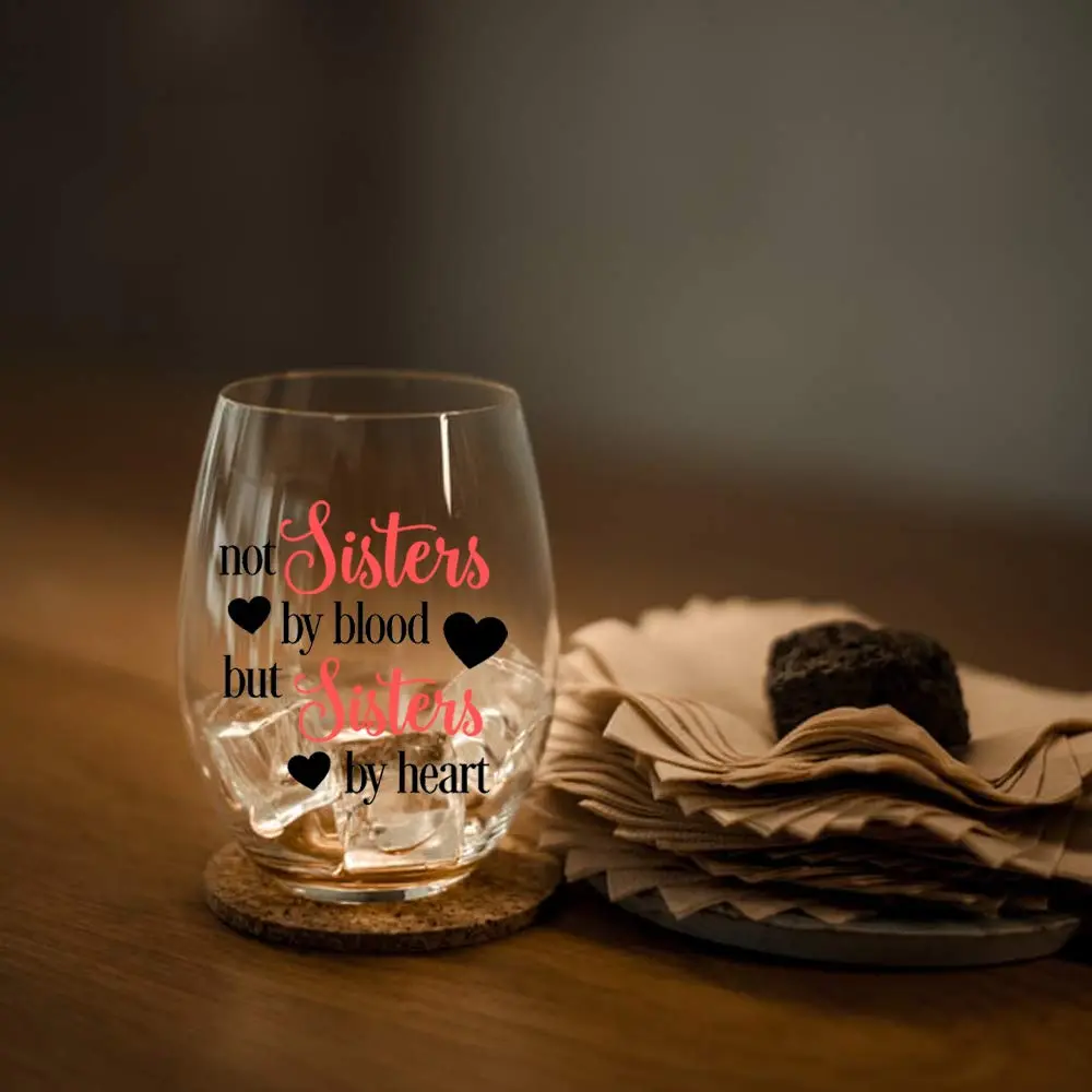 Perfectinsoy Sister Stemless Wine Glass - Heartfelt Gift for Women, 15 Oz | Funny Birthday Idea - view 7