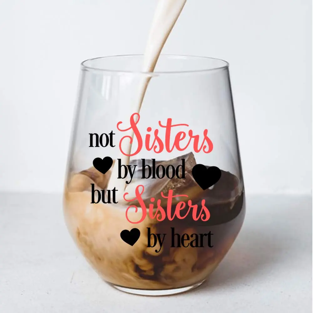 Perfectinsoy Sister Stemless Wine Glass - Heartfelt Gift for Women, 15 Oz | Funny Birthday Idea - view 4