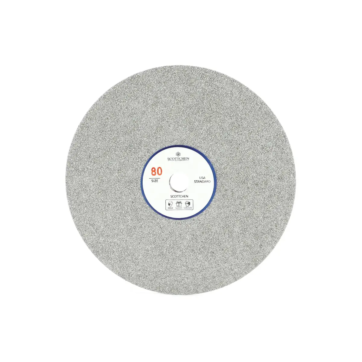 SCOTTCHEN Diamond Flat Lap Wheel 6" (15.24cm) x 1/2" (12.7mm) Arbor 80 Grit Grinding Disc | For Hard Materials & Lapidary - main product image