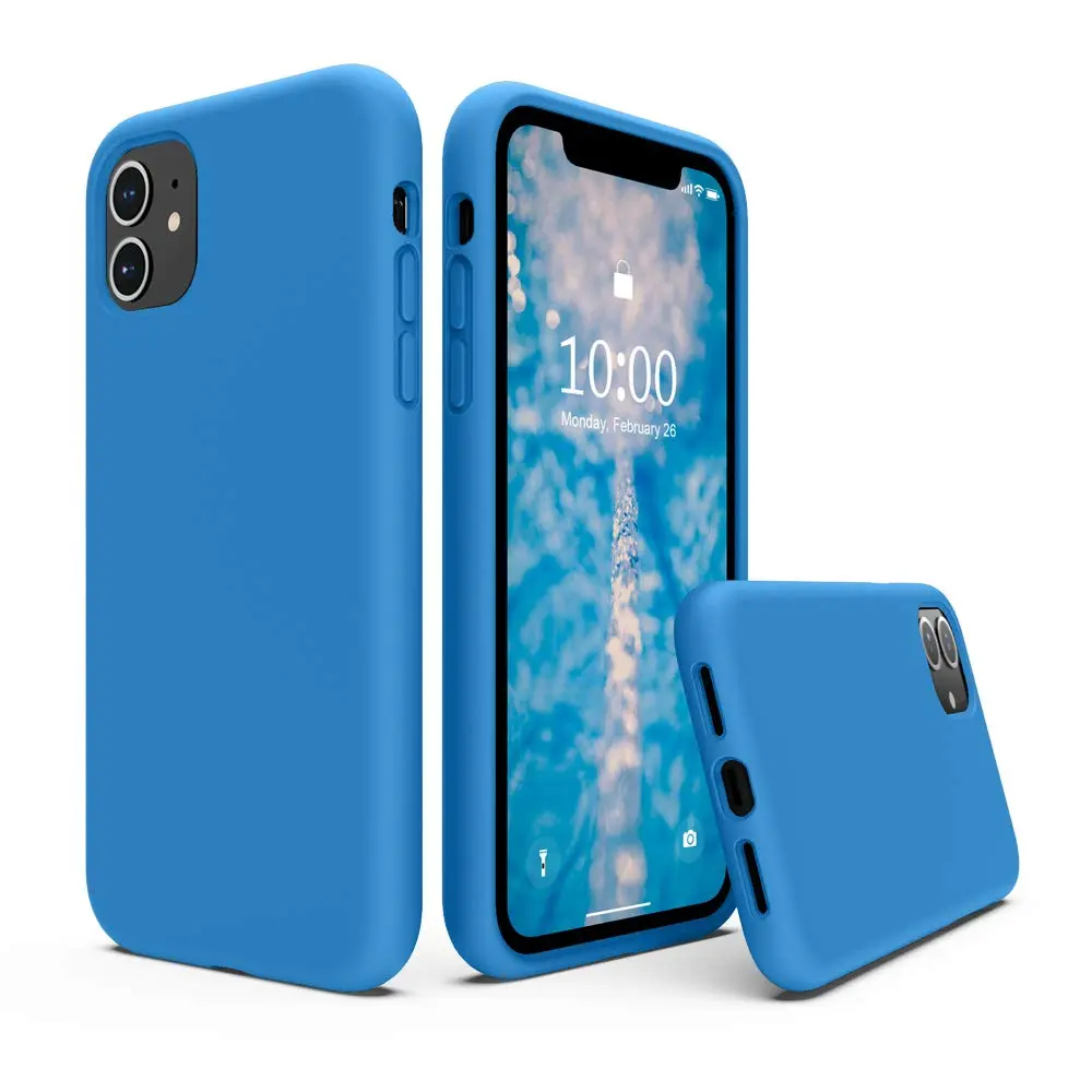 SURPHY Compatible with iPhone 11 Case 6.1 inch | Thick Silicone Design with Microfiber Lining for Impact Buffering - main product image