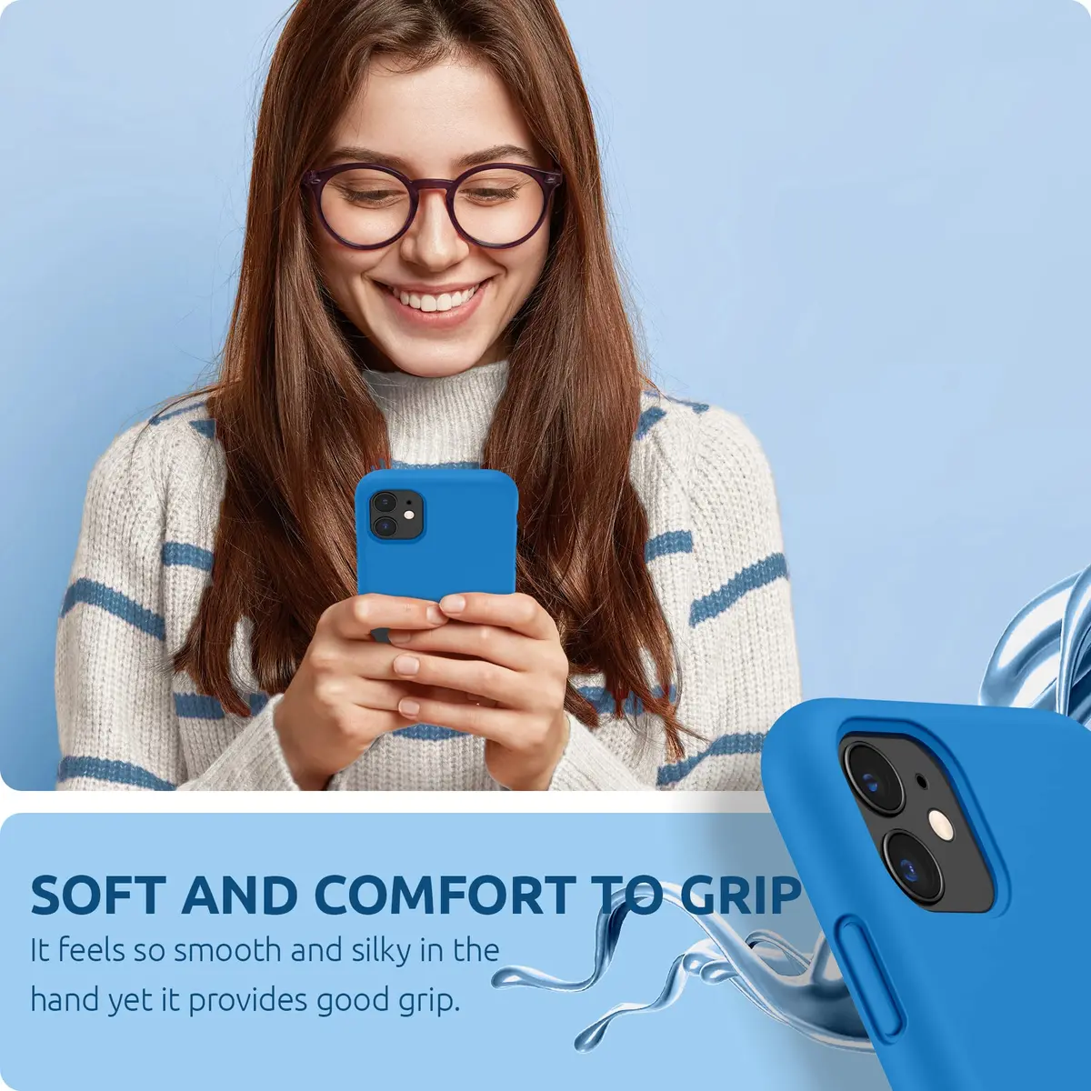 SURPHY Compatible with iPhone 11 Case 6.1 inch | Thick Silicone Design with Microfiber Lining for Impact Buffering - view 6