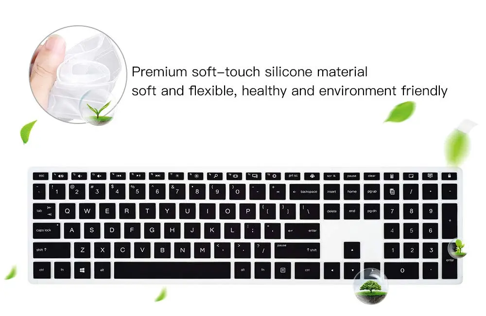 imComor Black Silicone Keyboard Cover for HP Pavilion 27/24 All-in-One PC & Wireless Keyboard Combo 800 (US Layout) - view 6