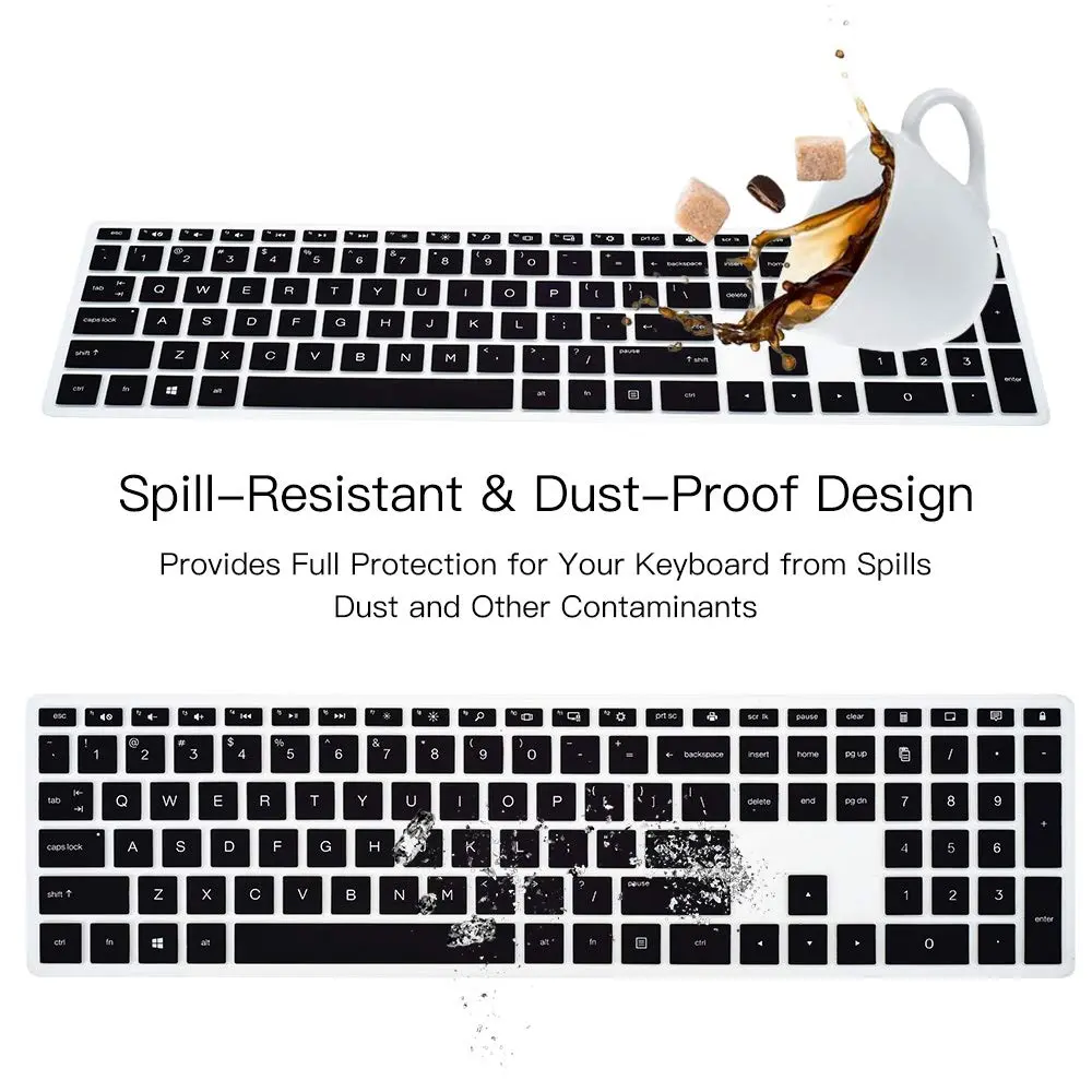 imComor Black Silicone Keyboard Cover for HP Pavilion 27/24 All-in-One PC & Wireless Keyboard Combo 800 (US Layout) - view 7