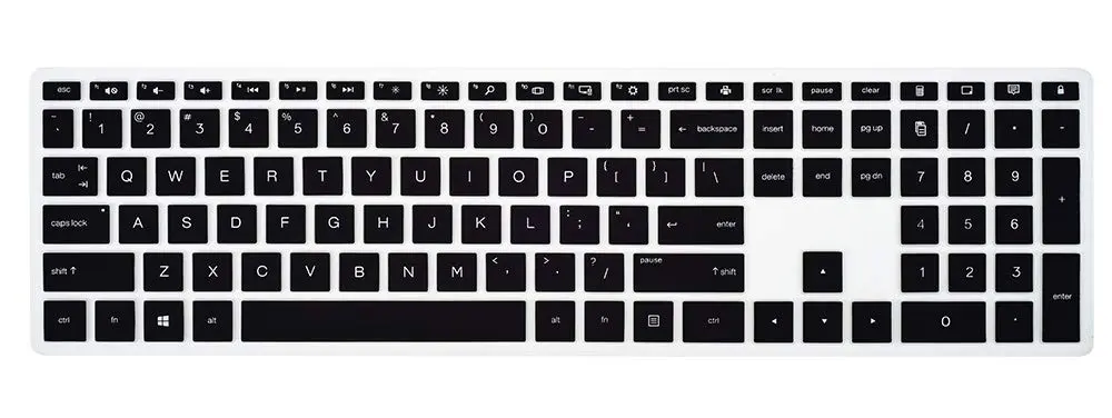 imComor Black Silicone Keyboard Cover for HP Pavilion 27/24 All-in-One PC & Wireless Keyboard Combo 800 (US Layout) - view 3