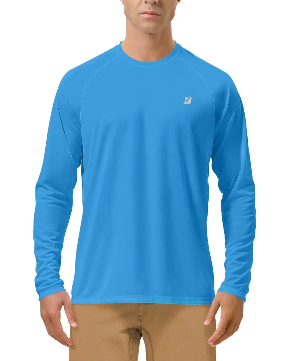 Roadbox Men's UPF 50+ UV Sun Protection Shirts, Long Sleeve Swim Rash Guard | Breathable Lightweight Cooling - main product image