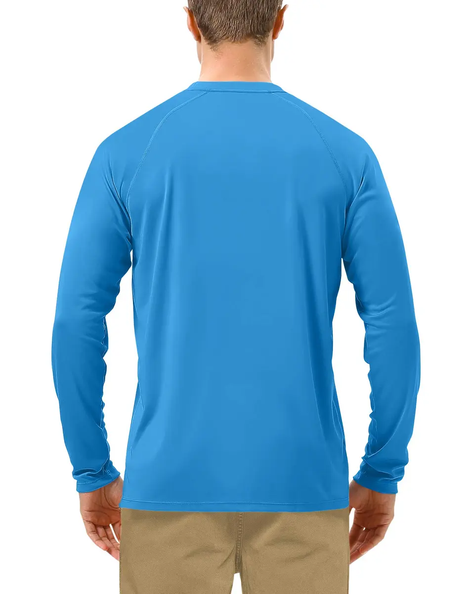 Roadbox Men's UPF 50+ UV Sun Protection Shirts, Long Sleeve Swim Rash Guard | Breathable Lightweight Cooling - view 2