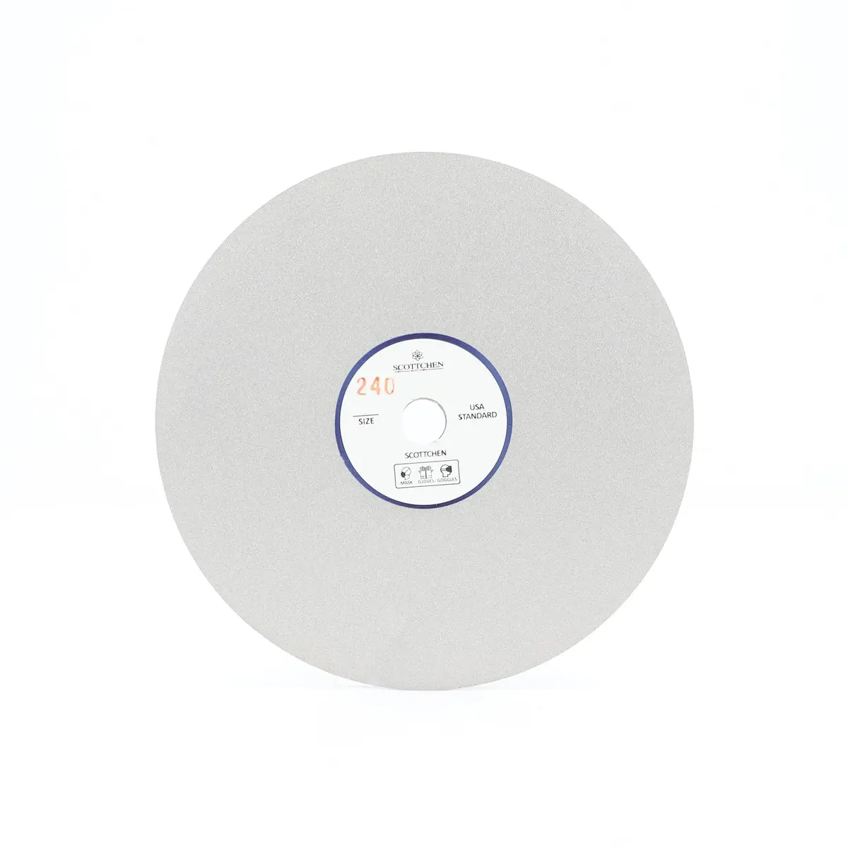 SCOTTCHEN Diamond Flat Lap Wheel 6" (15.24cm) x 1/2" (1.27cm) Arbor Grinding Disc 240 Grit | For Hard Materials & Jewellery Lapidary - main product image