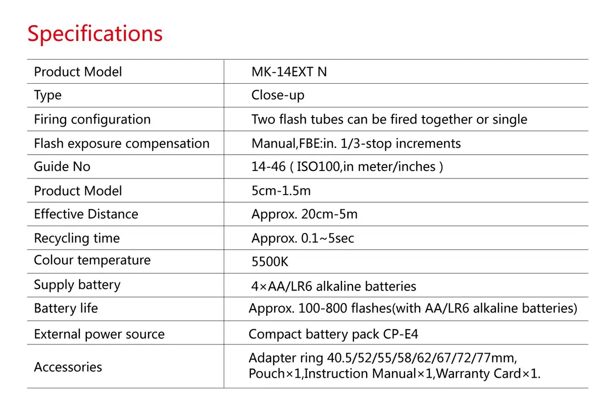 Meike MK-14EXT-N I-TTL Macro Ring Flash for Nikon DSLR Cameras | 14 Guide No. | Natural Light Approach - view 7