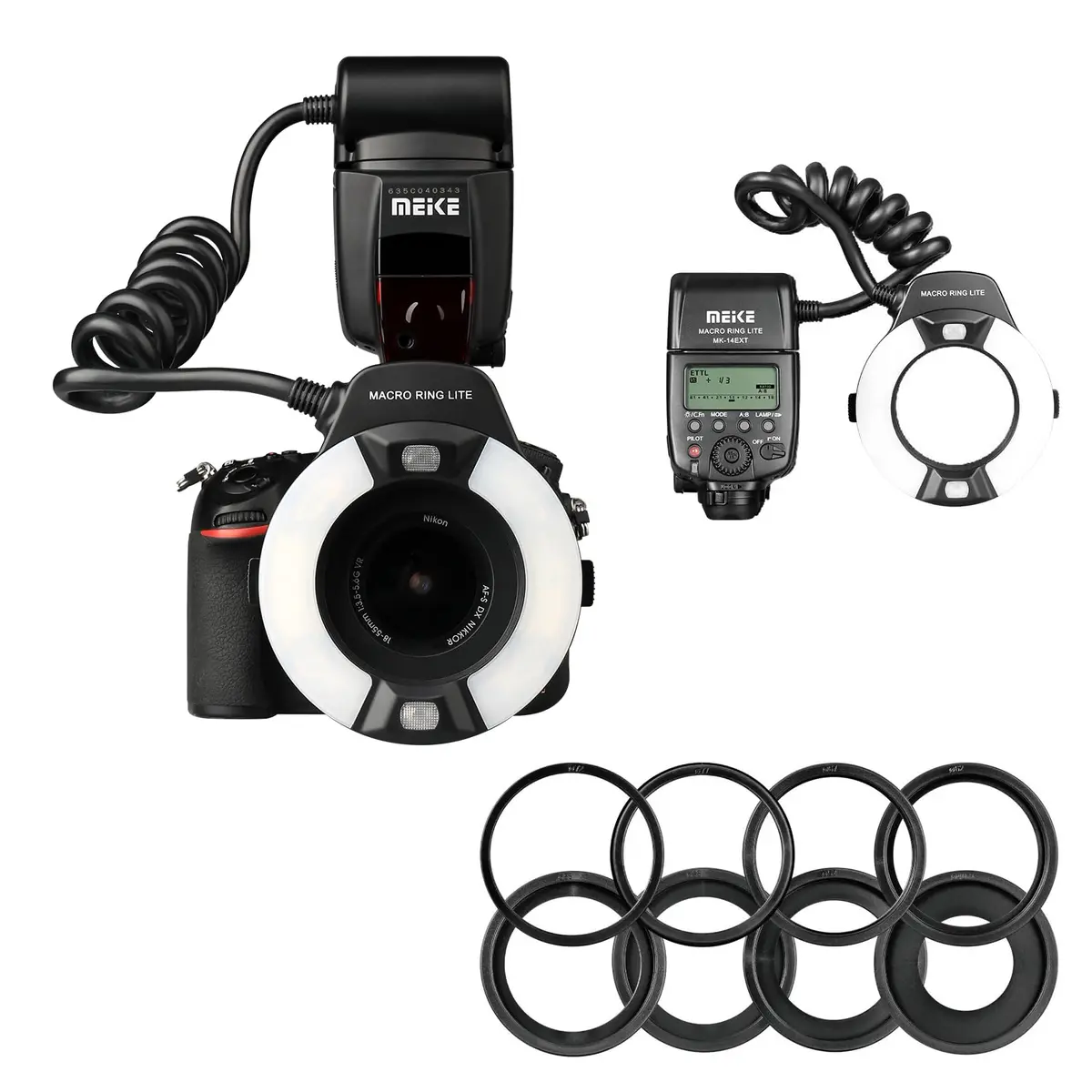 Meike MK-14EXT-N I-TTL Macro Ring Flash for Nikon DSLR Cameras | 14 Guide No. | Natural Light Approach - view 2
