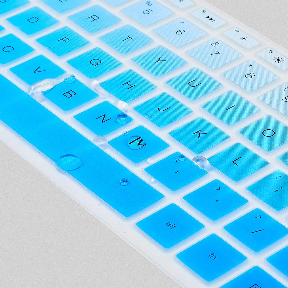 imComor Ombre Blue Silicone Keyboard Cover for HP Pavilion 27/24-inch Laptops | Fits US Layout - view 5