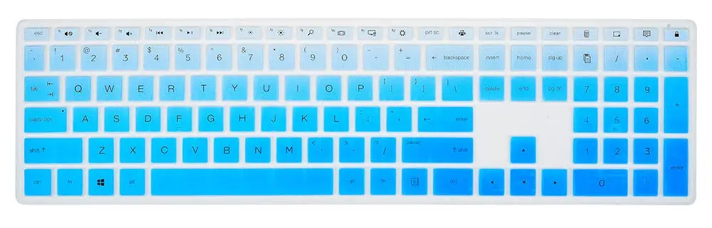 imComor Ombre Blue Silicone Keyboard Cover for HP Pavilion 27/24-inch Laptops | Fits US Layout - view 3