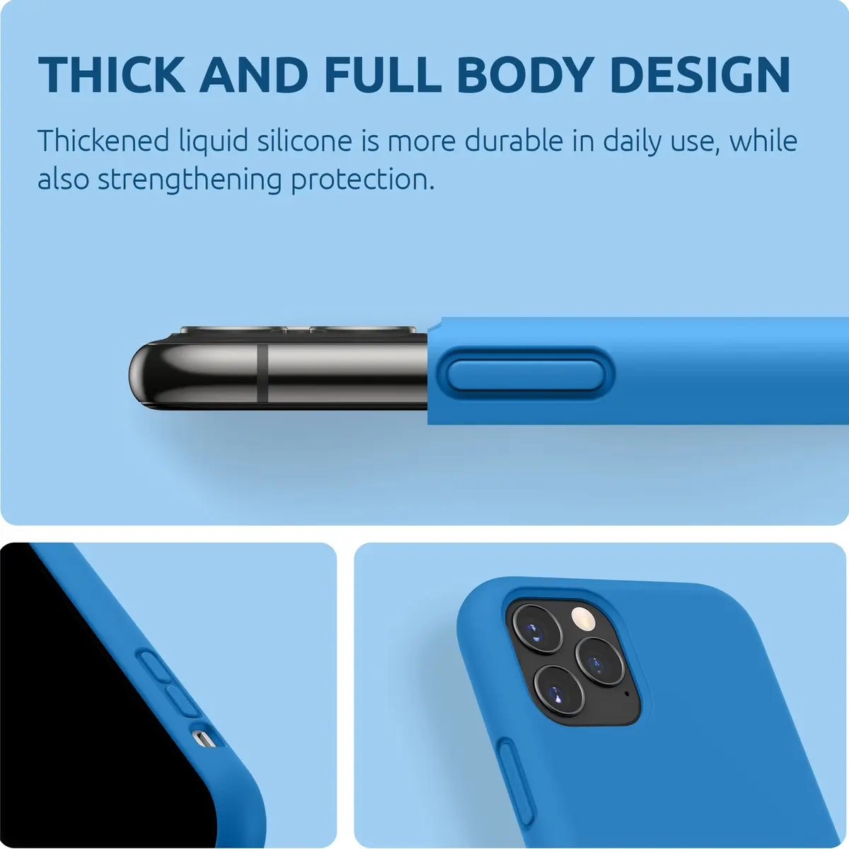 SURPHY Compatible with iPhone 11 Pro Case 5.8 inches | Thickened Liquid Silicone with Microfiber Lining - view 7