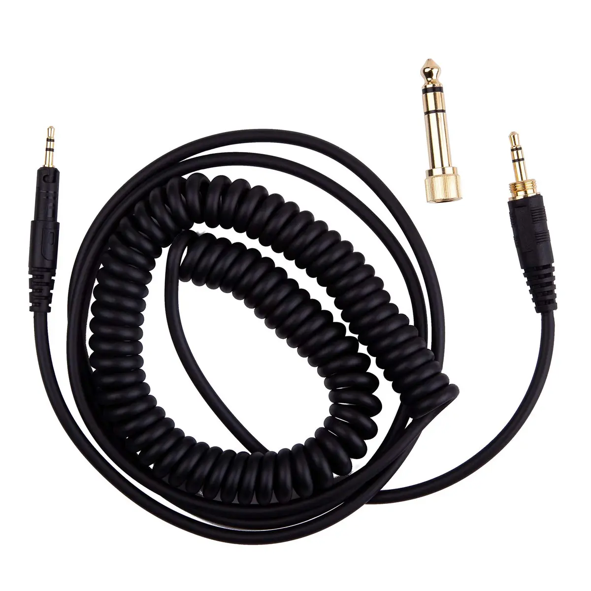 Smays Replacement Coiled AUX Cable for Audio-Technica ATH-M50x, M40x, M70x, M60x Headphones | 2.5mm to 3.5mm Male, 4-10ft - view 7