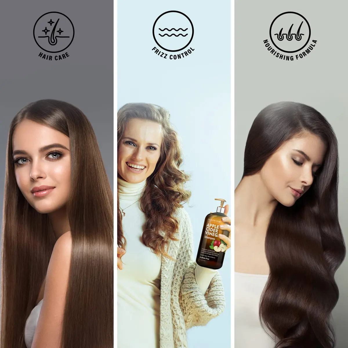 Majestic Pure Apple Cider Vinegar Shampoo, Sulfate Free 473ml (16 Fl Oz) | For Dandruff & Frizz Control - view 7