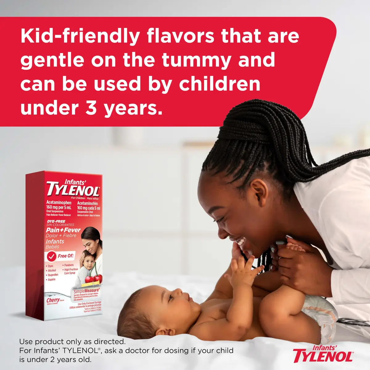 Tylenol Infants Dye-Free Acetaminophen Oral Suspension Cherry 30ml (1 Fl Oz) | Pain & Fever Relief for Babies - view 4