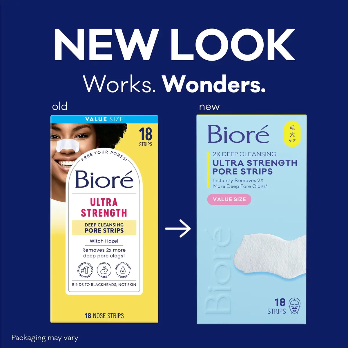 Bioré Witch Hazel Ultra Strength Blackhead Remover Pore Strips 18 ct | Deep Cleansing for Pores - view 2
