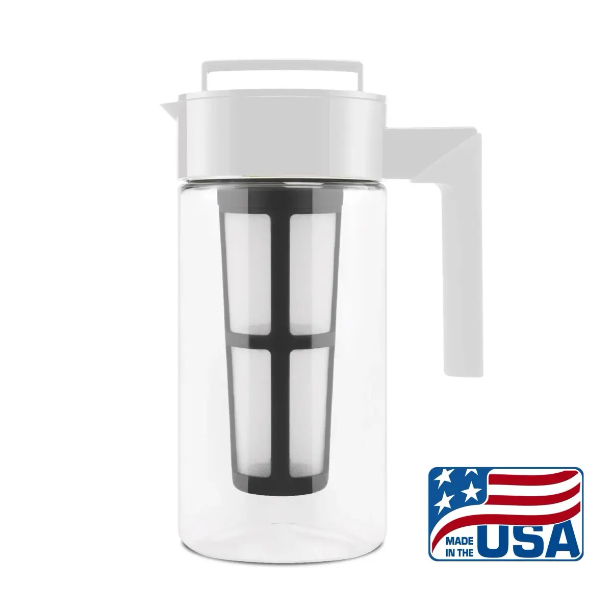 Takeya Deluxe Cold Brew Coffee Maker 1 Quart (946 ml) White | Smooth, Less Acidic Coffee at Home - view 2