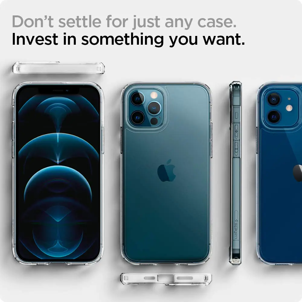 Spigen Ultra Hybrid for iPhone 12 / iPhone 12 Pro Case, Crystal Clear | Hybrid TPU bumper & polycarbonate back - view 8