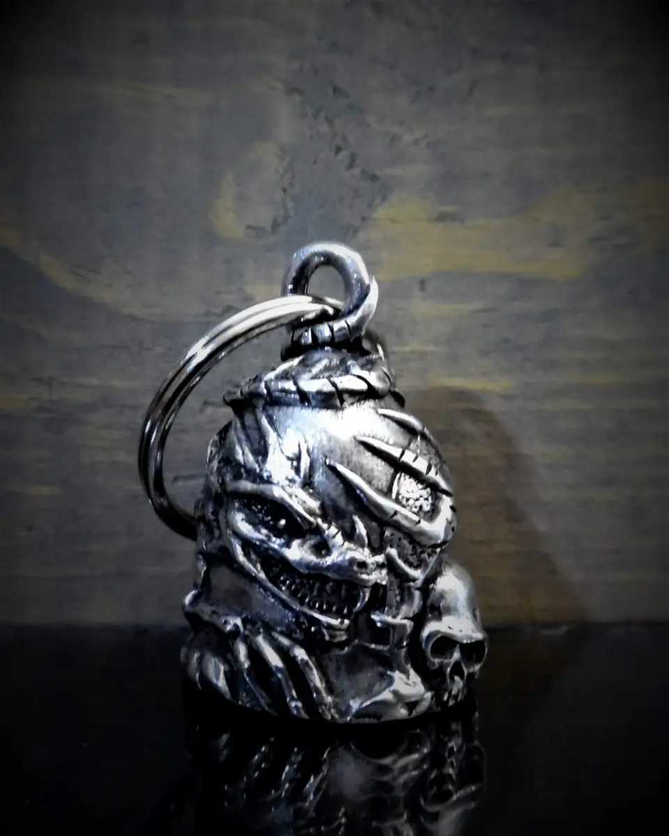 Bravo Bells Skull Dragon Bell - Biker Bell Accessory for Good Luck on the Road - view 2