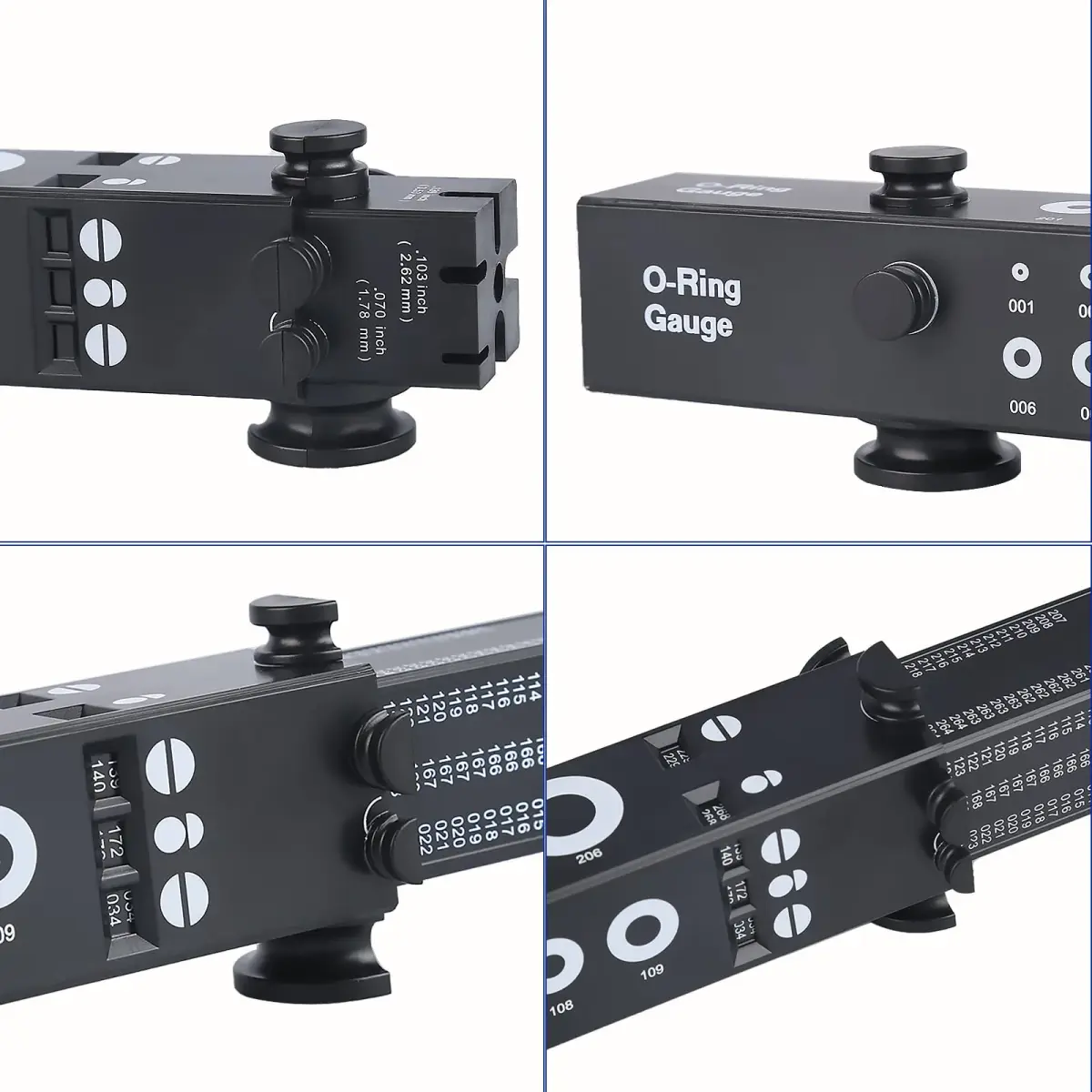 BUSY-CORNER O-Ring Gauge Blue | Measures AS-568/BS1806 Standard O-rings up to 13" ID - view 2