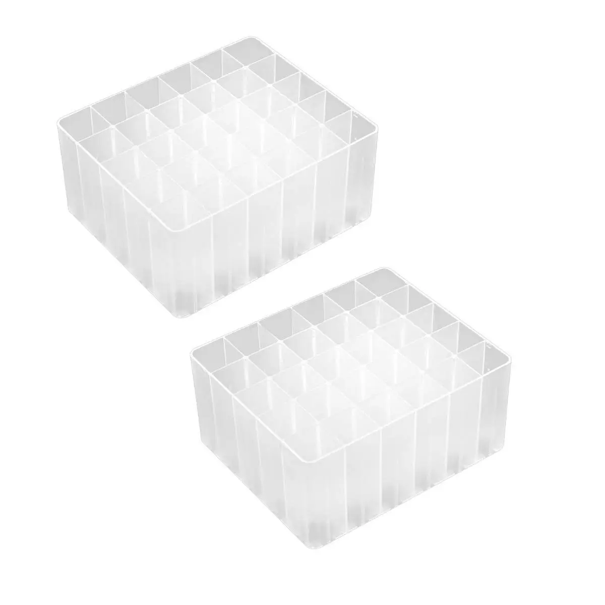 Chris.W 2 Pack 30-Slot Art Markers Pen Holder Desk Stand Organizer Storage Tray (Clear) | Keep Art Supplies Neat & Tidy - main product image