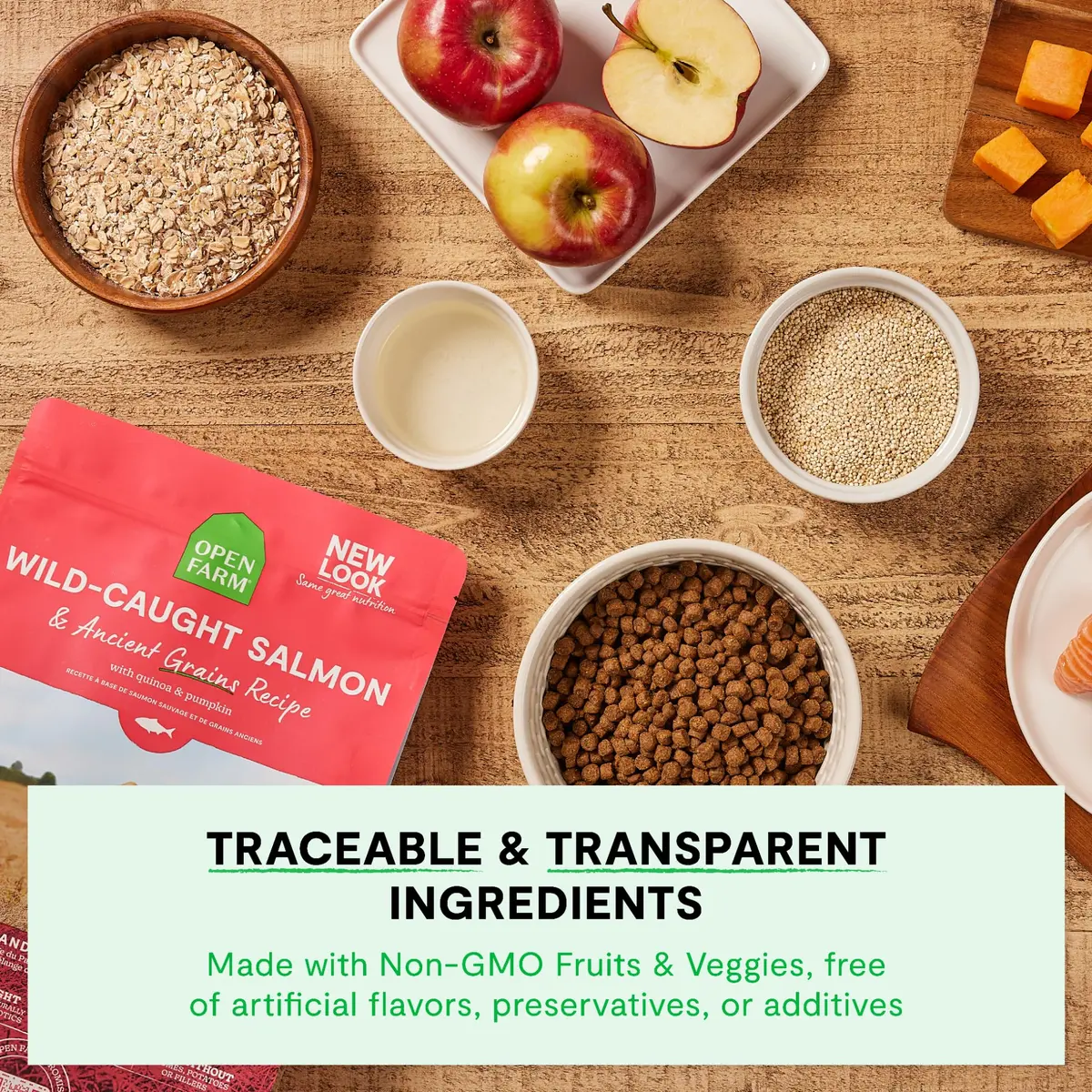 Open Farm Ancient Grains Dry Dog Food, Farmer's Table Pork Kibble, 1.81kg (4lb) | Grain-Inclusive, Sensitive Stomach Support - view 5