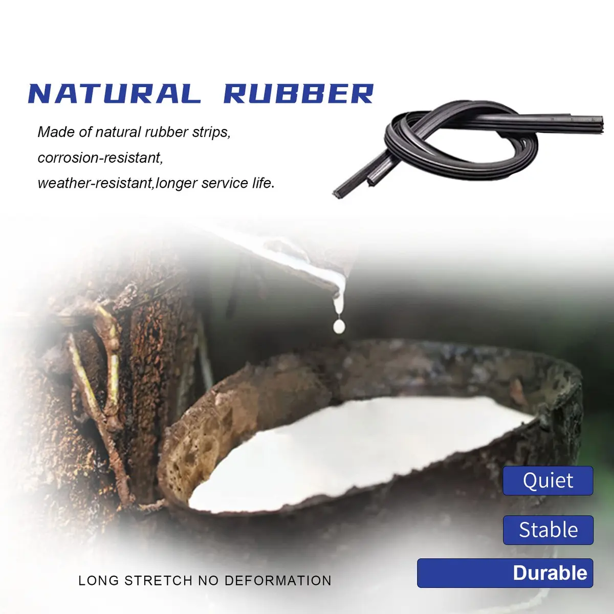 EMITHSUN 24" + 16" Premium All-Seasons Windshield Wiper Blades Set | Stable & Quiet Wiping - view 7
