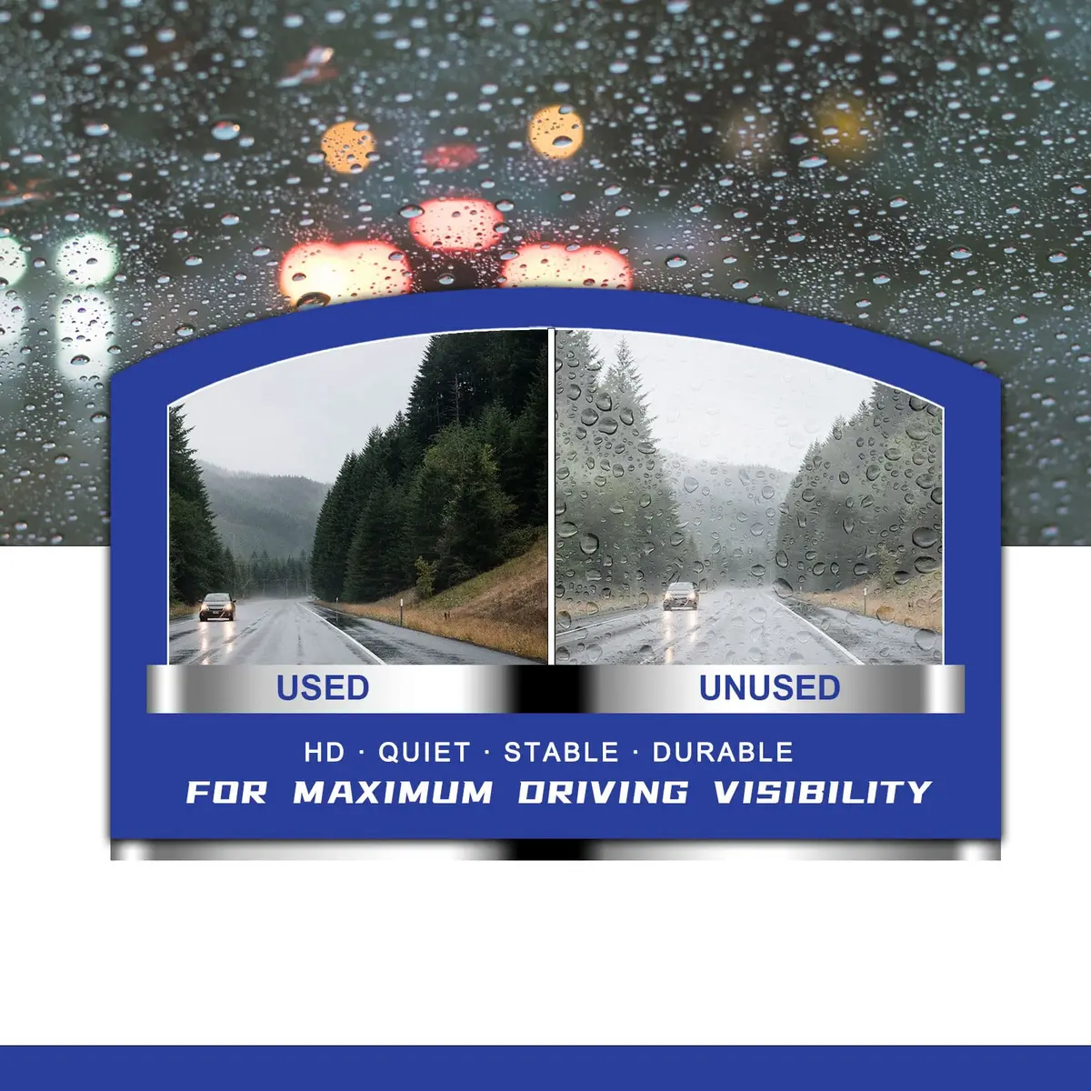 EMITHSUN 24" + 16" Premium All-Seasons Windshield Wiper Blades Set | Stable & Quiet Wiping - view 2