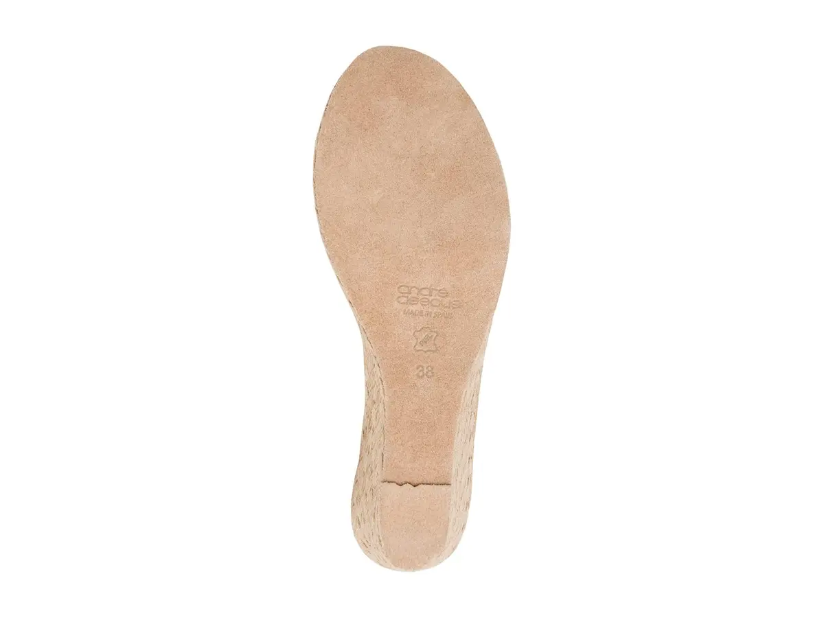 André Assous Women's Allison Espadrille Wedge Sandal, White, 7 | Comfortable Summer Style with Elegant Wedge - view 5
