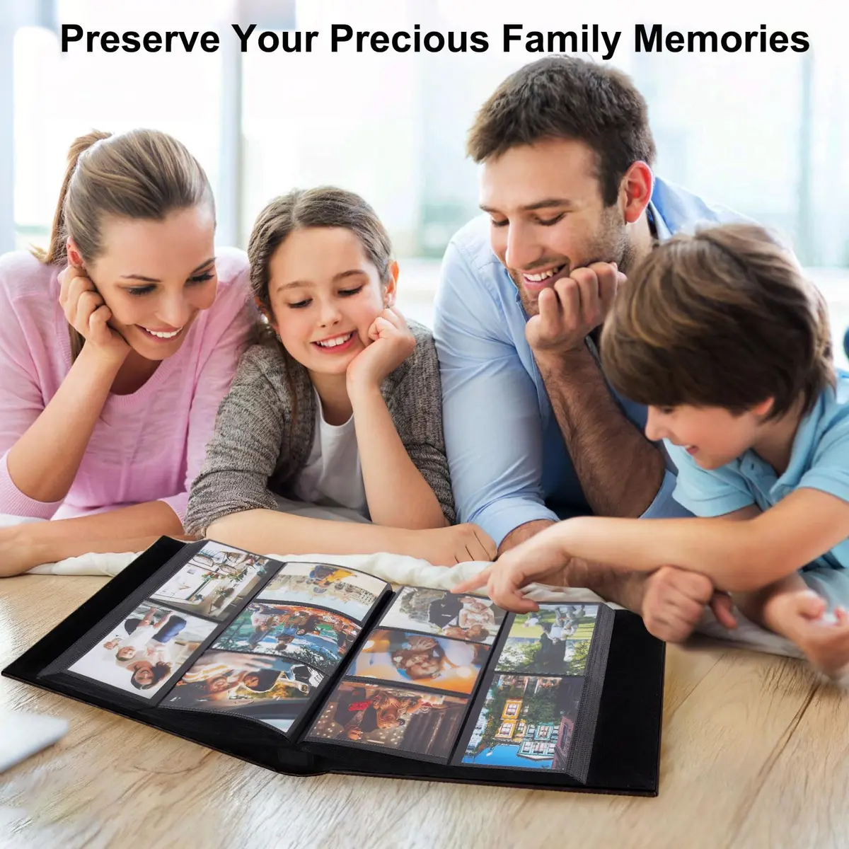 RECUTMS Photo Albums 4x6 Pictures | Large Capacity 600 Pockets, Elegant PU Leather Cover, Dual Horizontal & Vertical Pockets - view 6