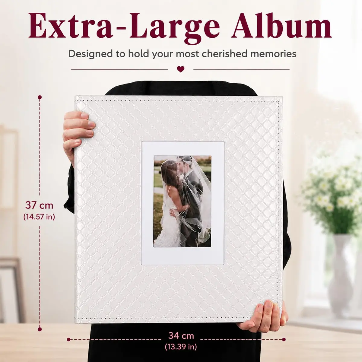 RECUTMS Photo Albums 4x6 Pictures | Large Capacity, Elegant PU Leather Cover, 600 Pockets, Ideal for Weddings & Travel - view 8