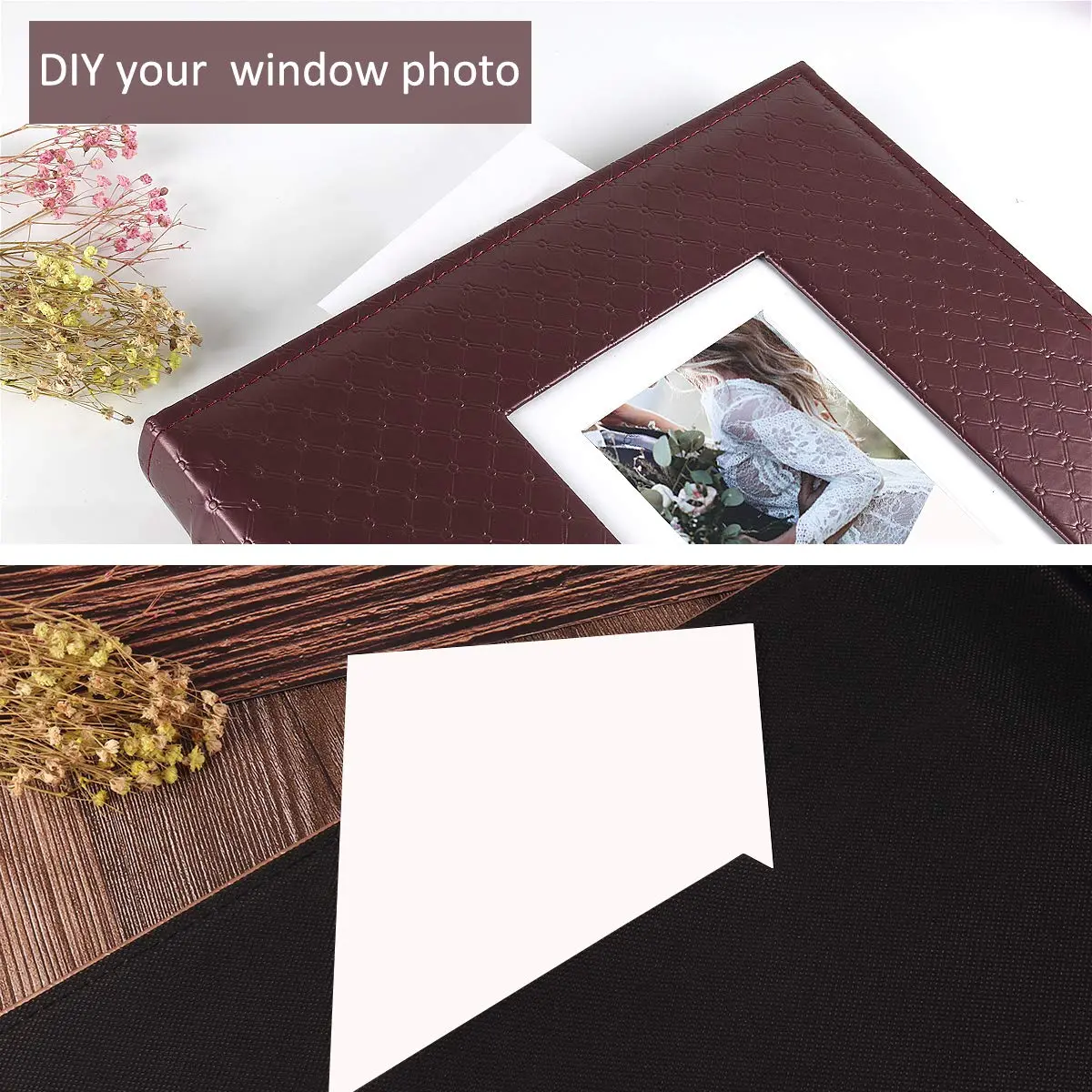 RECUTMS Photo Albums 4x6 Pictures | Large Capacity 600 Pockets, Elegant PU Leather Cover - view 5