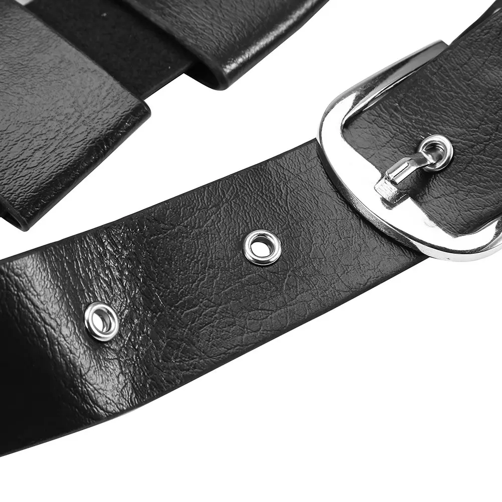 ZJchao PU Leather Hair Stylist Waist Bag with Adjustable Belt | Black - view 8