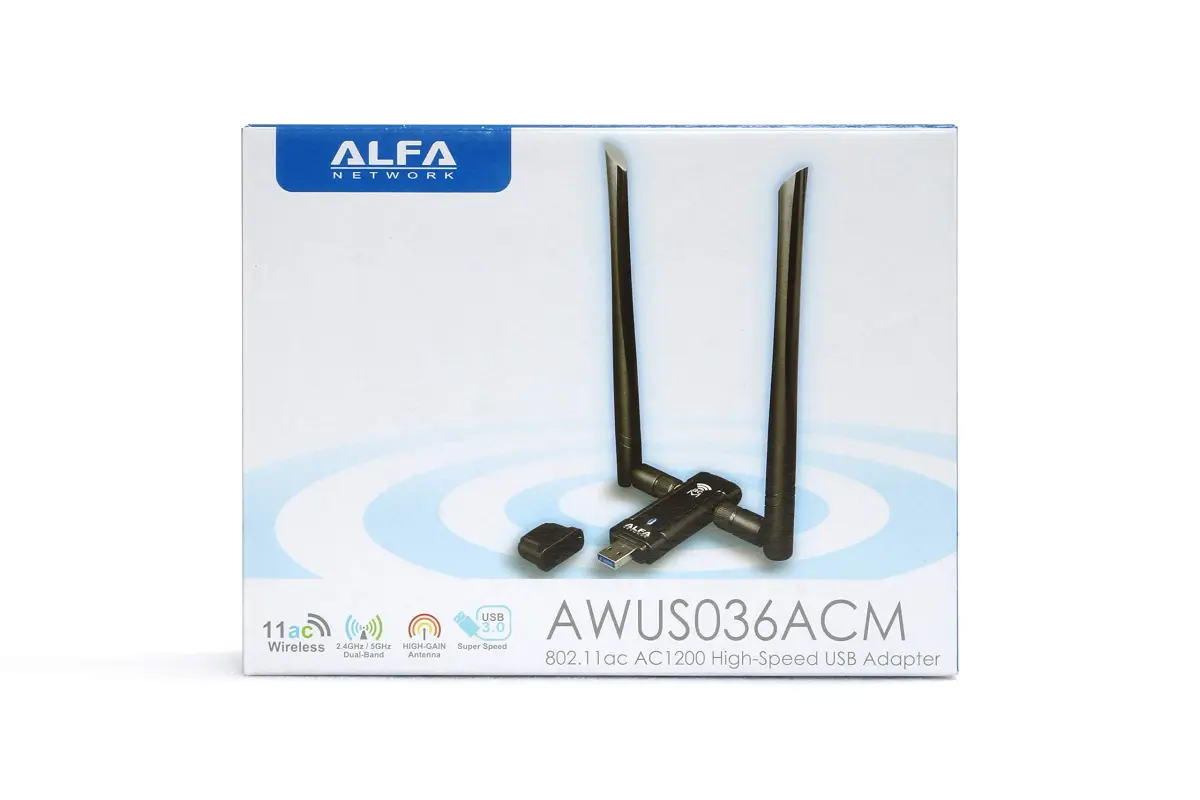 ALFA Network AWUS036ACM AC1200 USB Wi-Fi Adapter | Dual-Band 2.4GHz/5GHz, USB 3.0, External Antenna - view 3