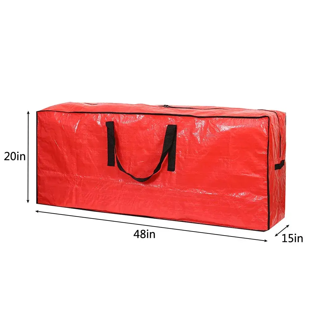 Sattiyrch Red Christmas Tree Storage Bag 122cm (48") | Protects Up to 7.5ft Trees from Dust & Moisture - view 2