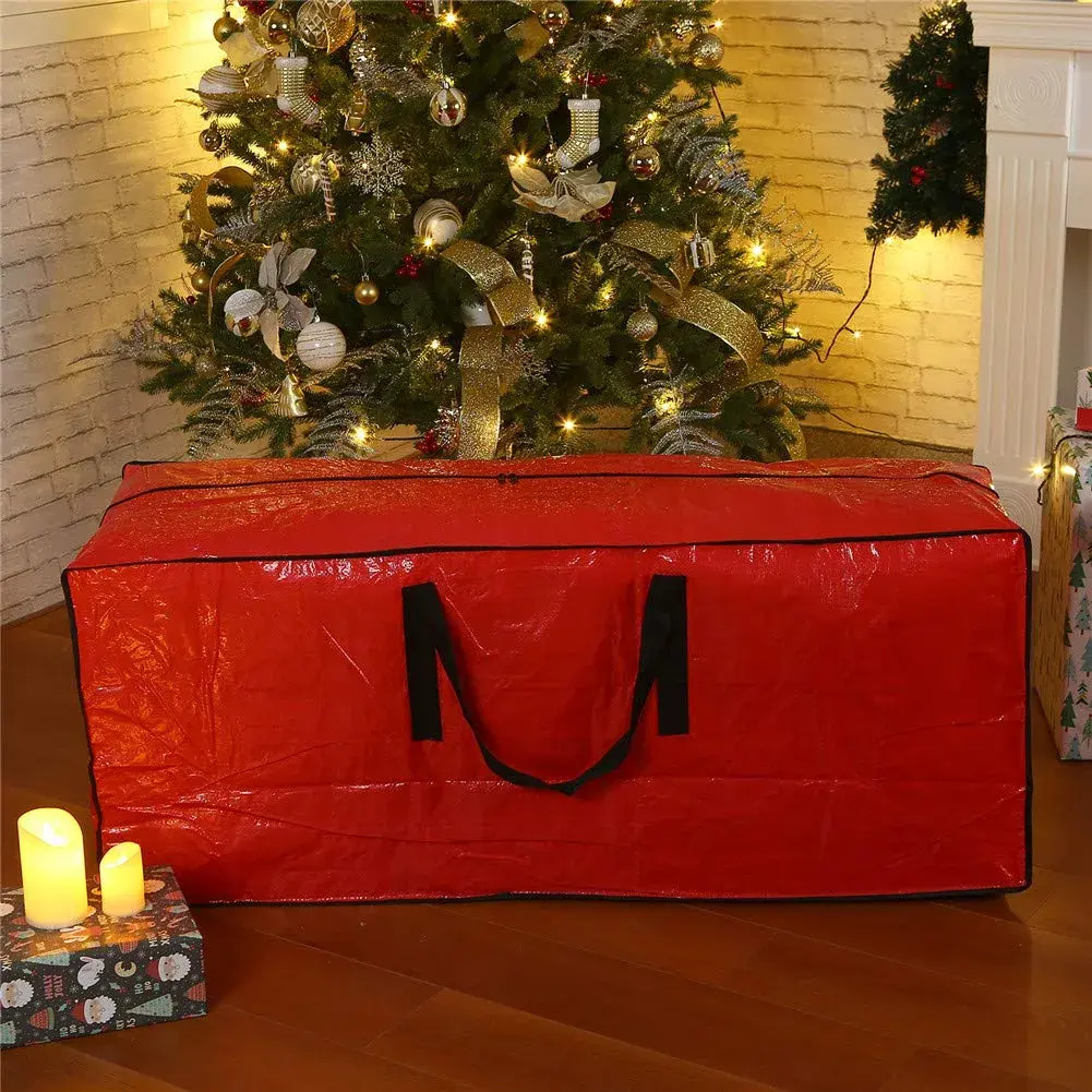Sattiyrch Red Christmas Tree Storage Bag 122cm (48") | Protects Up to 7.5ft Trees from Dust & Moisture - view 3
